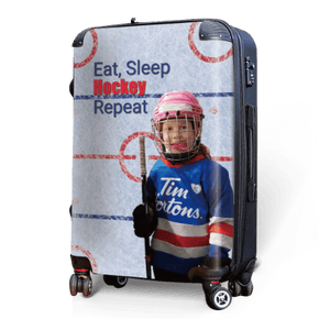 Eat, Sleep, Hockey, Repeat Luggage