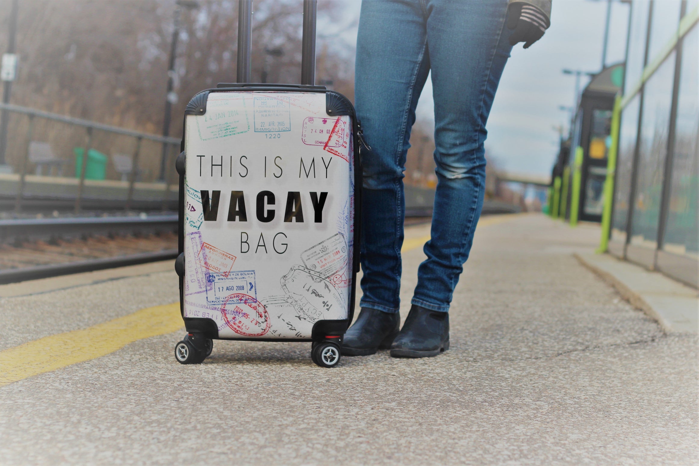 This is my Vacay - Singular Luggage Custom Luggage and Backpacks.  Design your own artwork decoration.