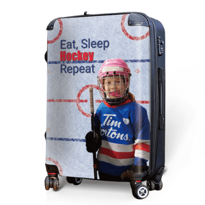 Eat, Sleep, Hockey, Repeat Luggage - Singular Luggage