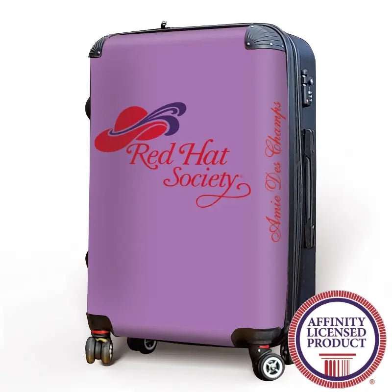 Red Hat Logo in Mauve - Singular Luggage