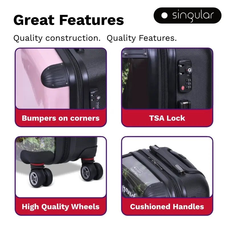 Red Hat Logo in Mauve - Singular Luggage